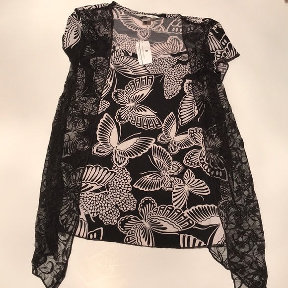 NWT Christopher & banks butterfly top lace tank S - Picture 2 of 8